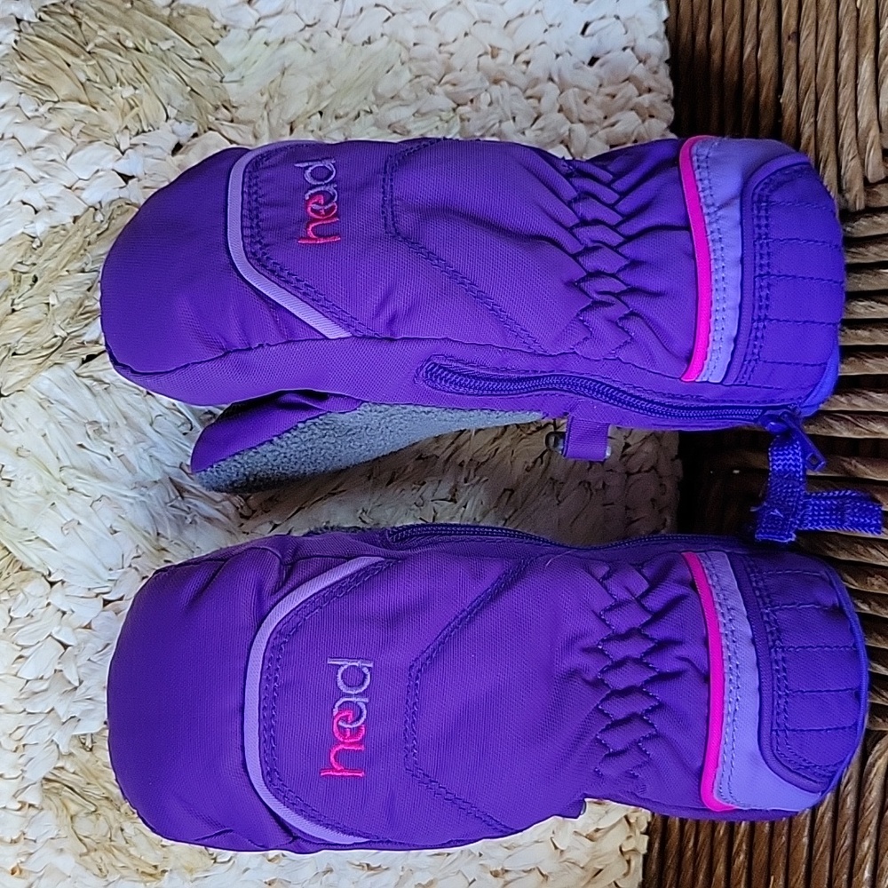 HEAD Junior Ski & Snowboarding Mittens, purple, size XXS (1-2 yrs)